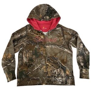 Women’s Vintage Carhartt Realtree Camo Zip-Up Hoodie XL